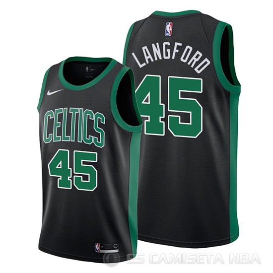 Camiseta Romeo Langford #45 Boston Celtics Statement 2019-20 Negro - Haga un click en la imagen para cerrar